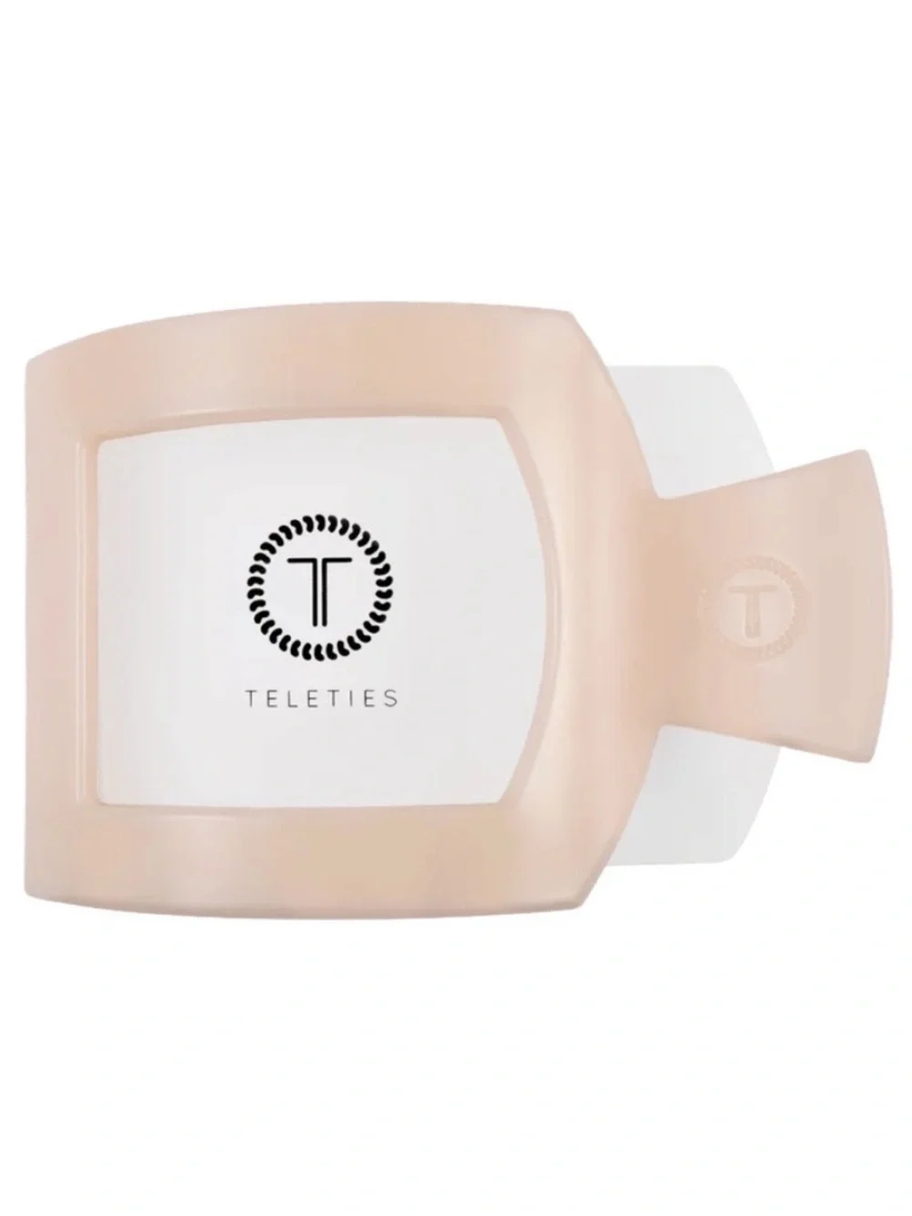 Teleties Almond Beige Medium Flat Square Hair Clip